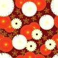 Seamlles pattern japonese flowers 07 Royalty Free Stock Photo